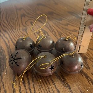 Rustic Brown Holiday Jingle Bells Set